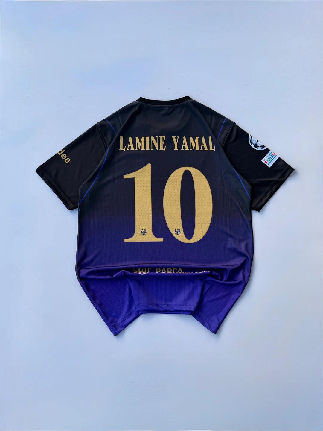 LAMINE YAMAL 10 BARCELONA 2026/27 AWAY KIT 3D SILICONE HEAT PRESS LOGO