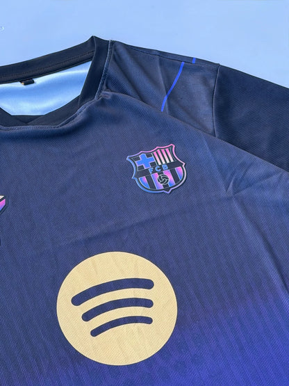 LAMINE YAMAL 10 BARCELONA 2026/27 AWAY KIT 3D SILICONE HEAT PRESS LOGO