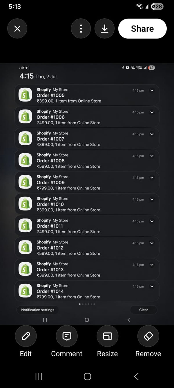 DAILY ORDER